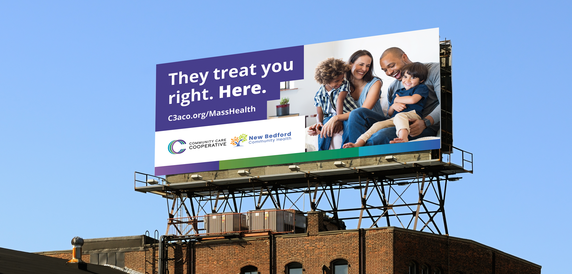 Billboard for C3 "They treat you right. Here."
